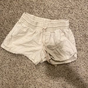 Khaki drawstring shorts
